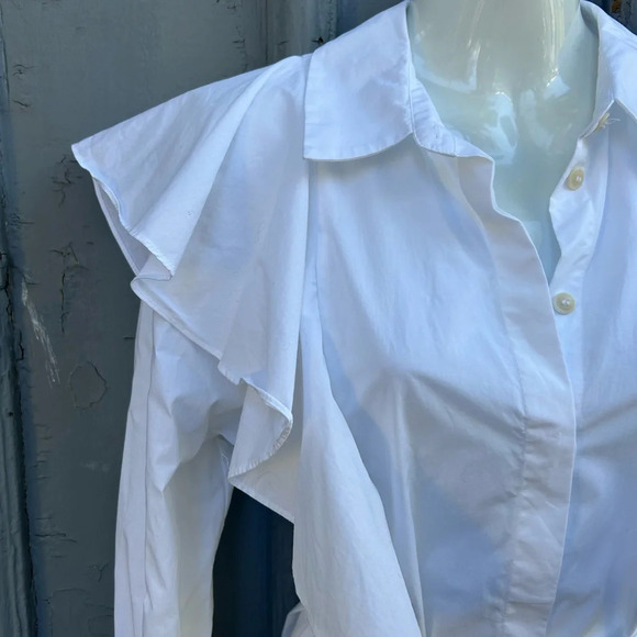 Ted Baker Sarelia Exaggerated Frill Shirt, Ted  Size “3” (approx size 8) - Picture 10 of 15